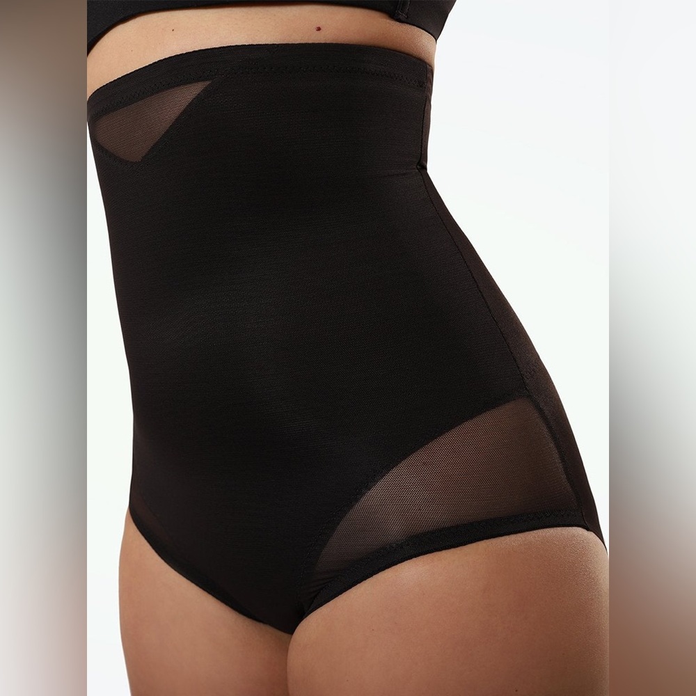 Miraclesuit® Sexy Sheer Shaping High Waisted Brief in Black size S